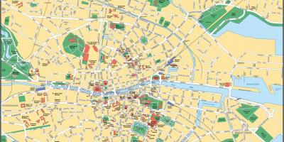 Kaart Dublin stad
