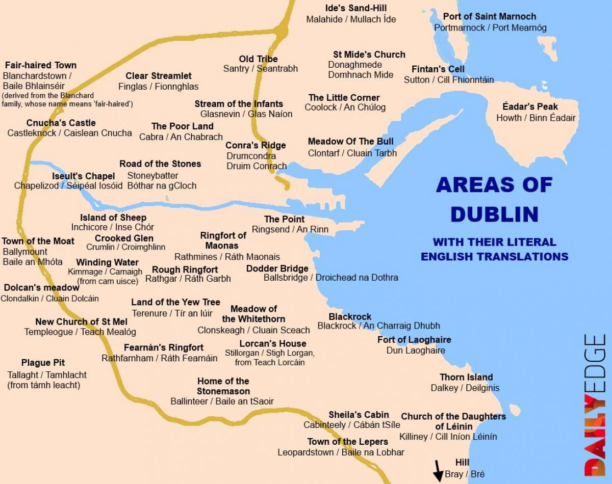 kaart van Dublin voorstede
